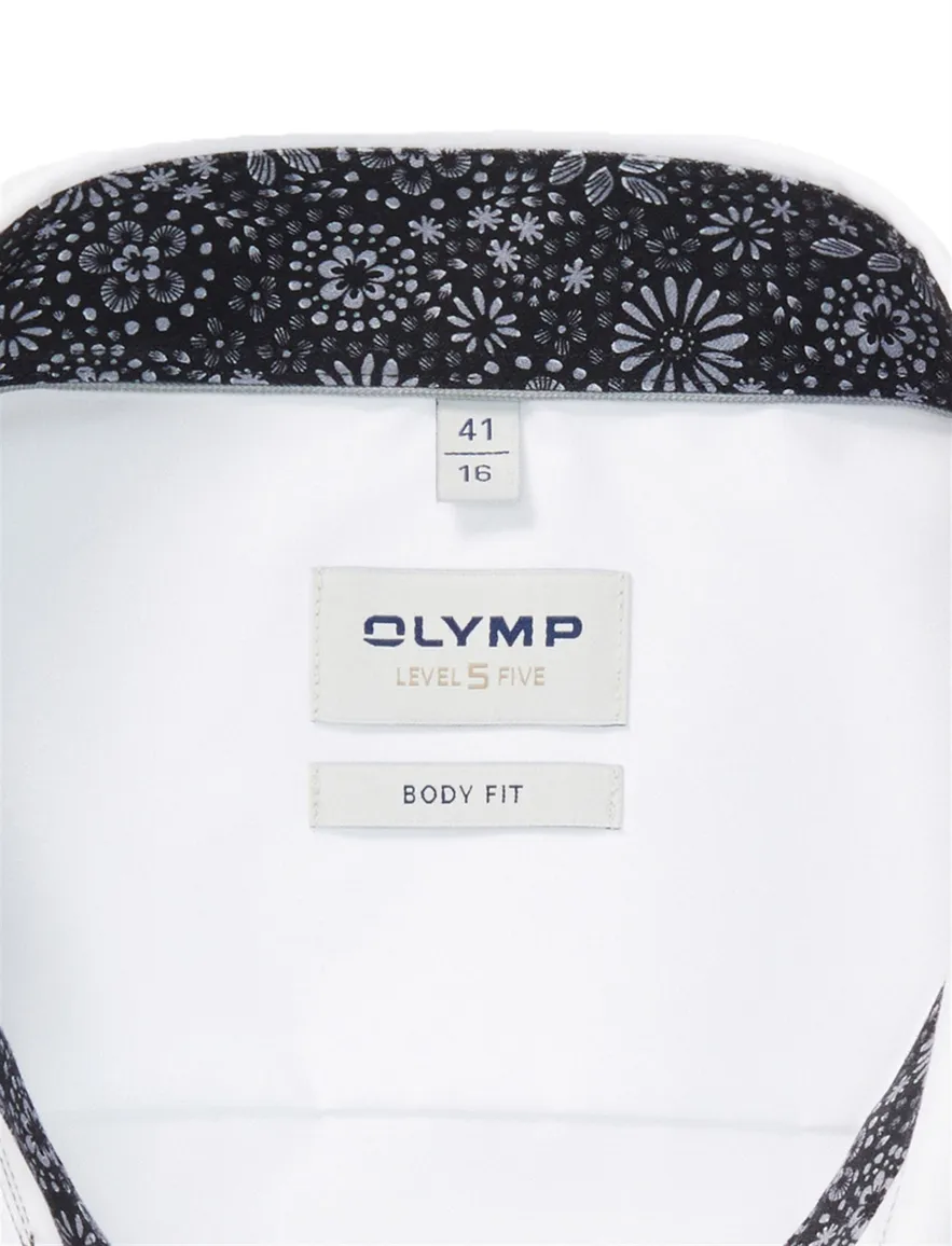 overhemd mouwlengte 7 wit Olymp Level Five body fit