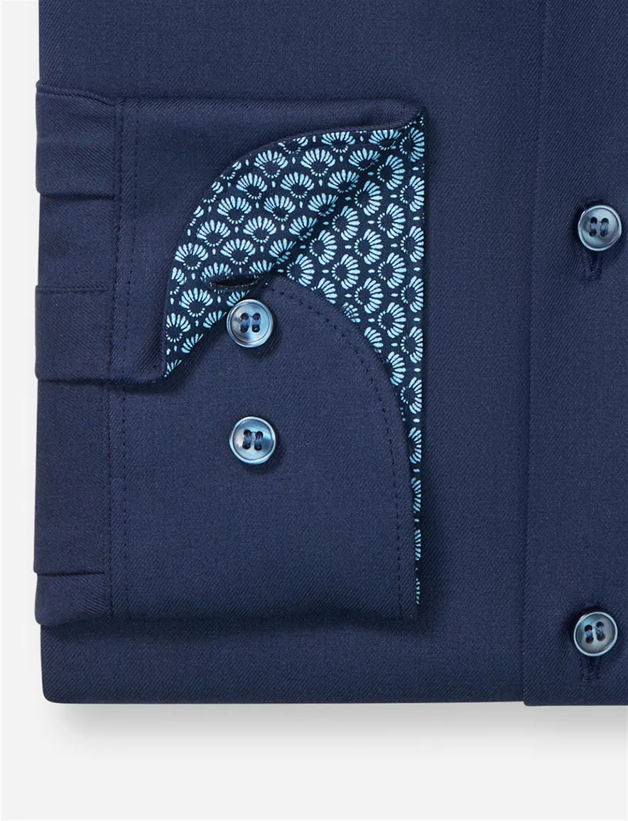 Olymp overhemd navy Level Five 24/Seven ml7 Body Fit