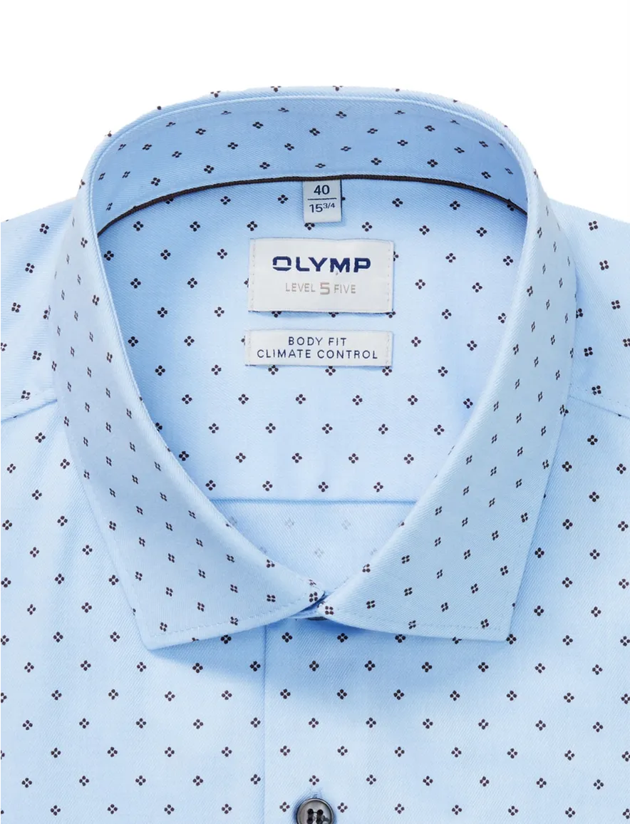 overhemd mouwlengte 7 lichtblauw Olymp Luxor Comfort Fit