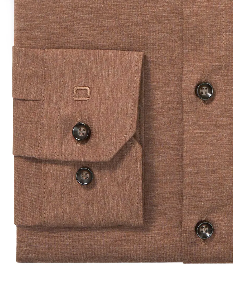 Olymp No. Six super slim business overhemd bruin