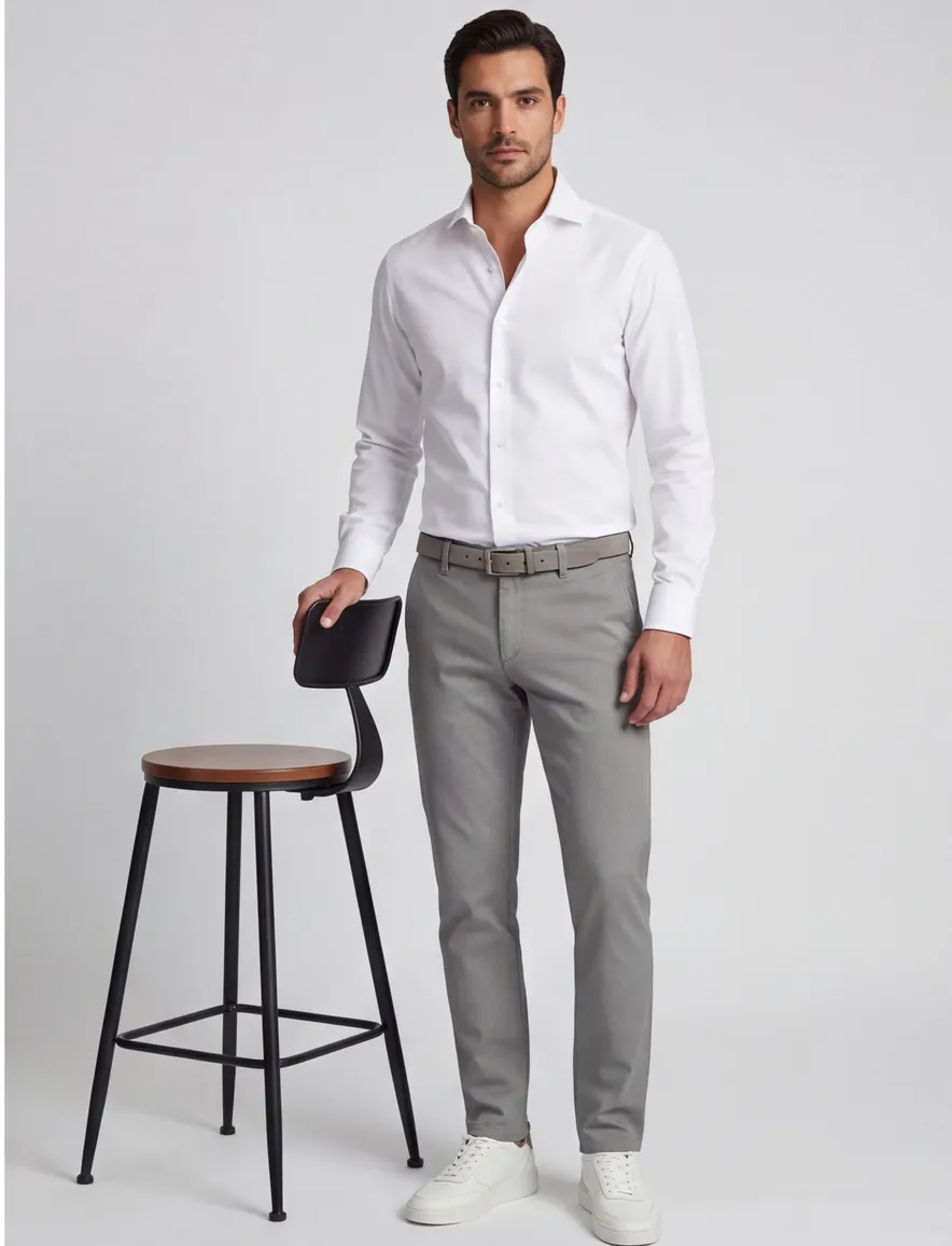 Olymp overhemd wit effen katoen super slim fit