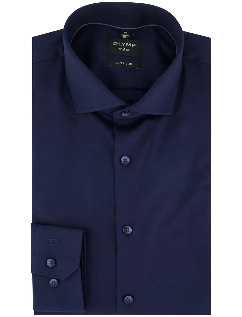 Overhemd Olymp no.6 donkerblauw