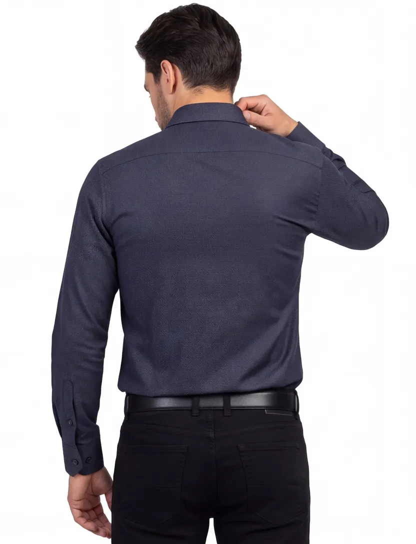 overhemd mouwlengte 7 Olymp super slim grijs effen