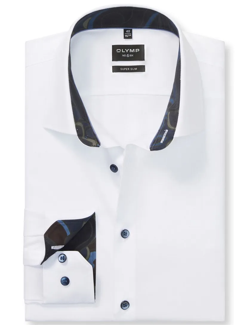 Olymp No. Six super slim overhemd wit