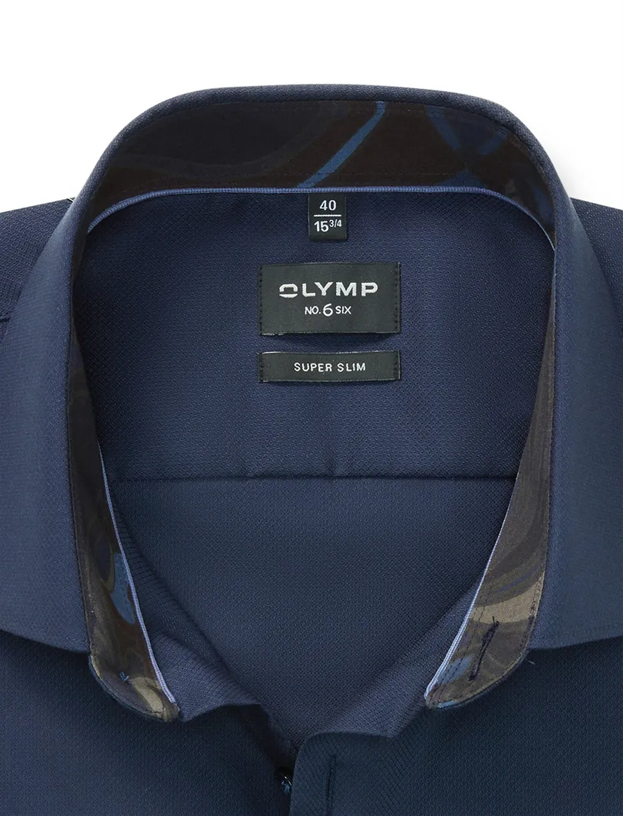 Olymp overhemd donkerblauw mouwlengte 7