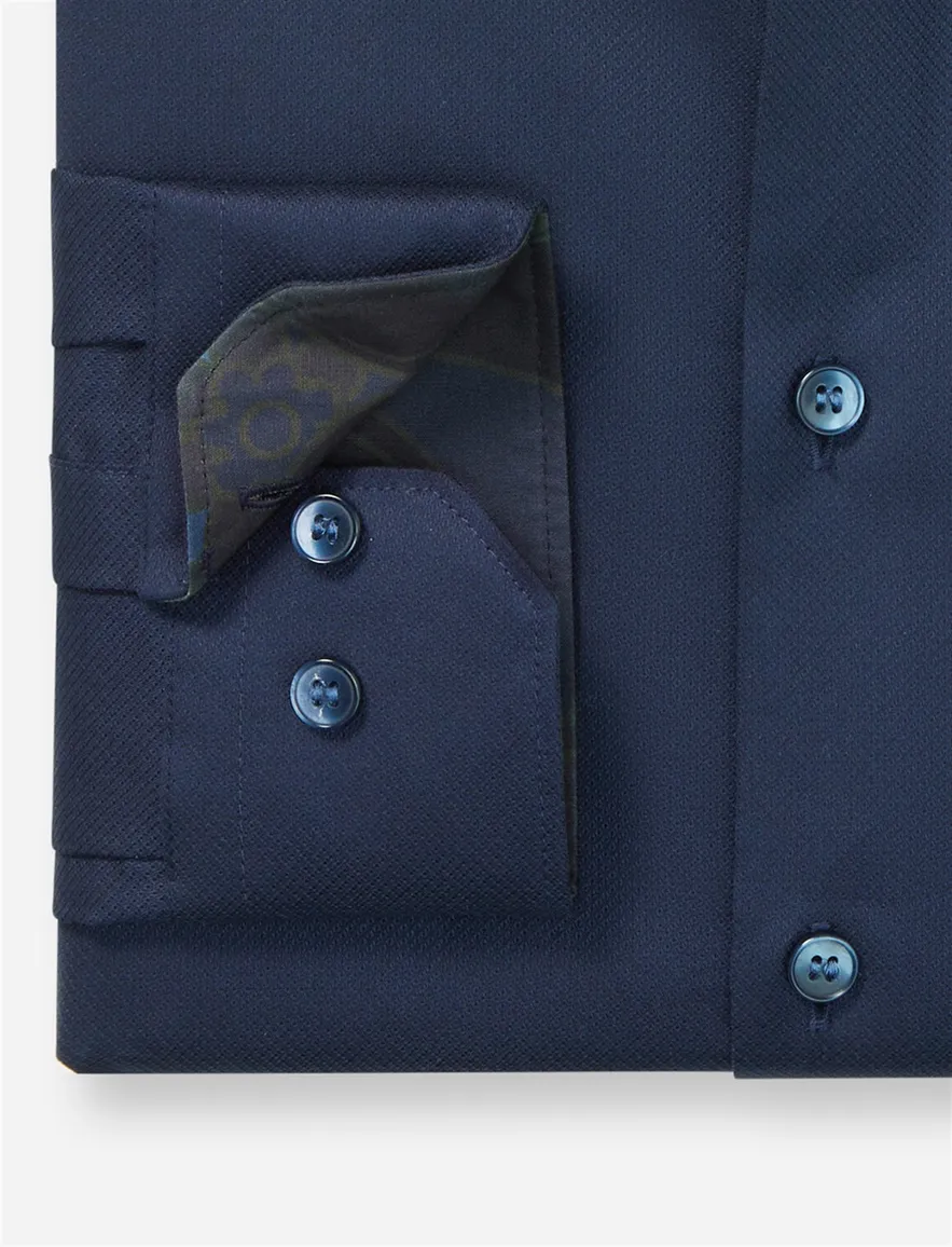 Olymp overhemd donkerblauw mouwlengte 7