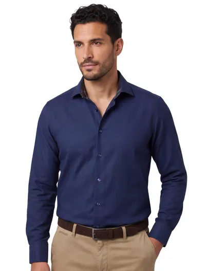 Olymp Olymp overhemd navy No. Six ml7 Super Slim