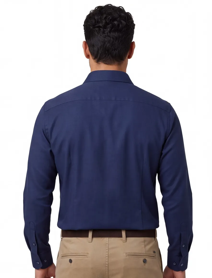 Olymp overhemd donkerblauw mouwlengte 7