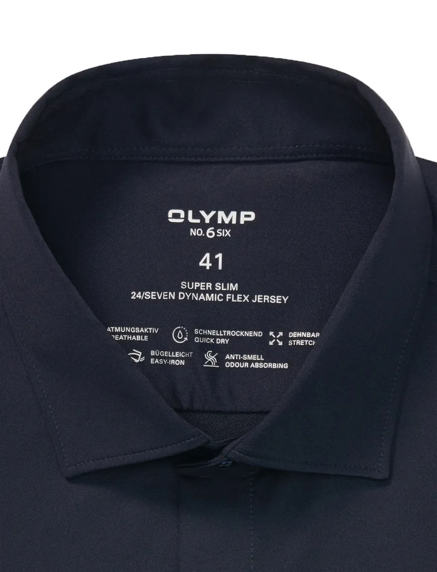 Olymp overhemd No. Six 24/seven donkerblauw