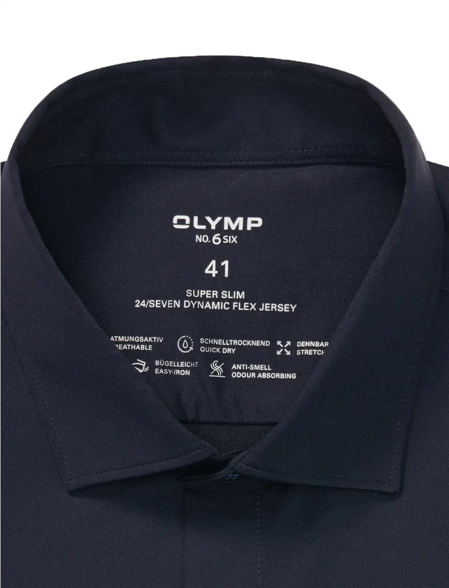 Olymp overhemd No. Six 24/seven donkerblauw