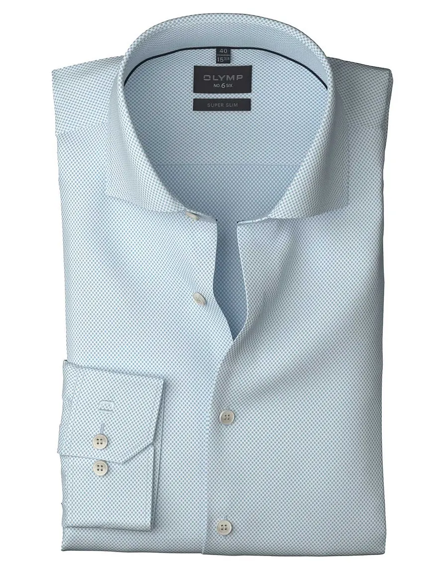 Olymp overhemd lichtblauw katoen super slim fit
