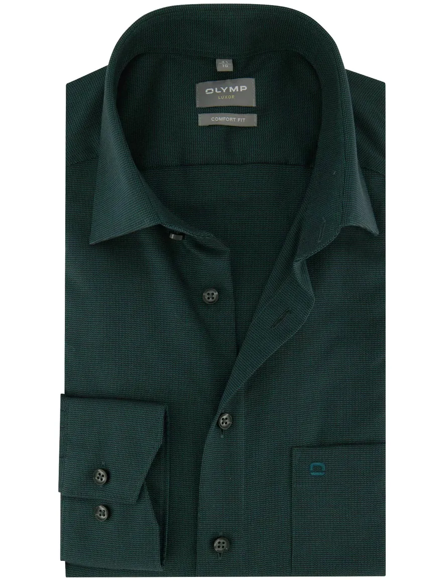 overhemd mouwlengte 7 groen Olymp Luxor Comfort Fit