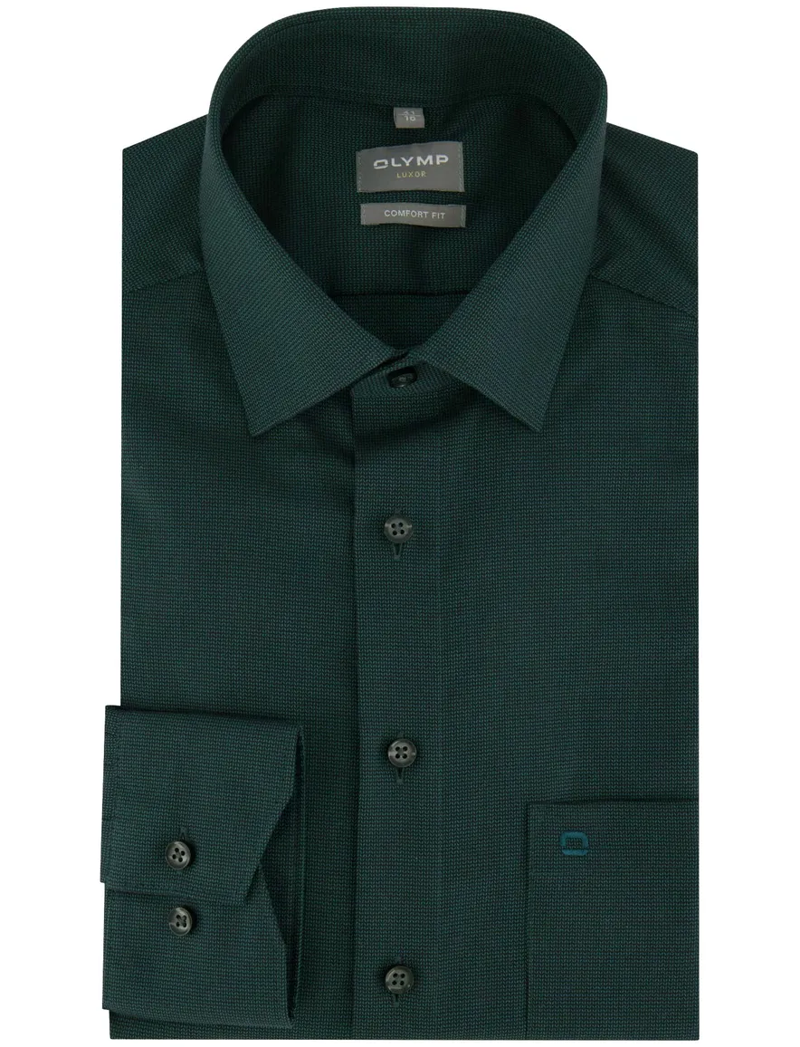 overhemd mouwlengte 7 groen Olymp Luxor Comfort Fit