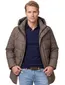 Duno winterjas effen khaki gewatteerd normale fit