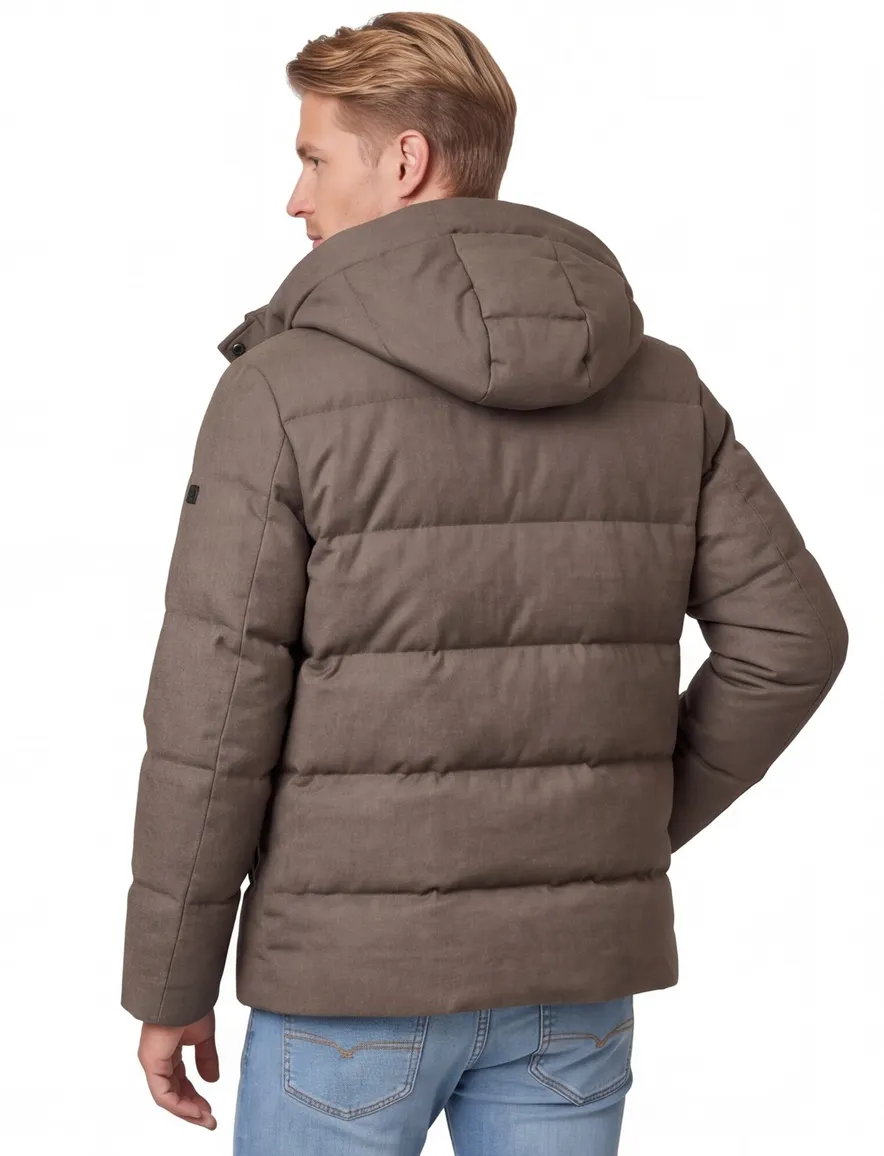 Duno Winterjas bruin gewatteerd