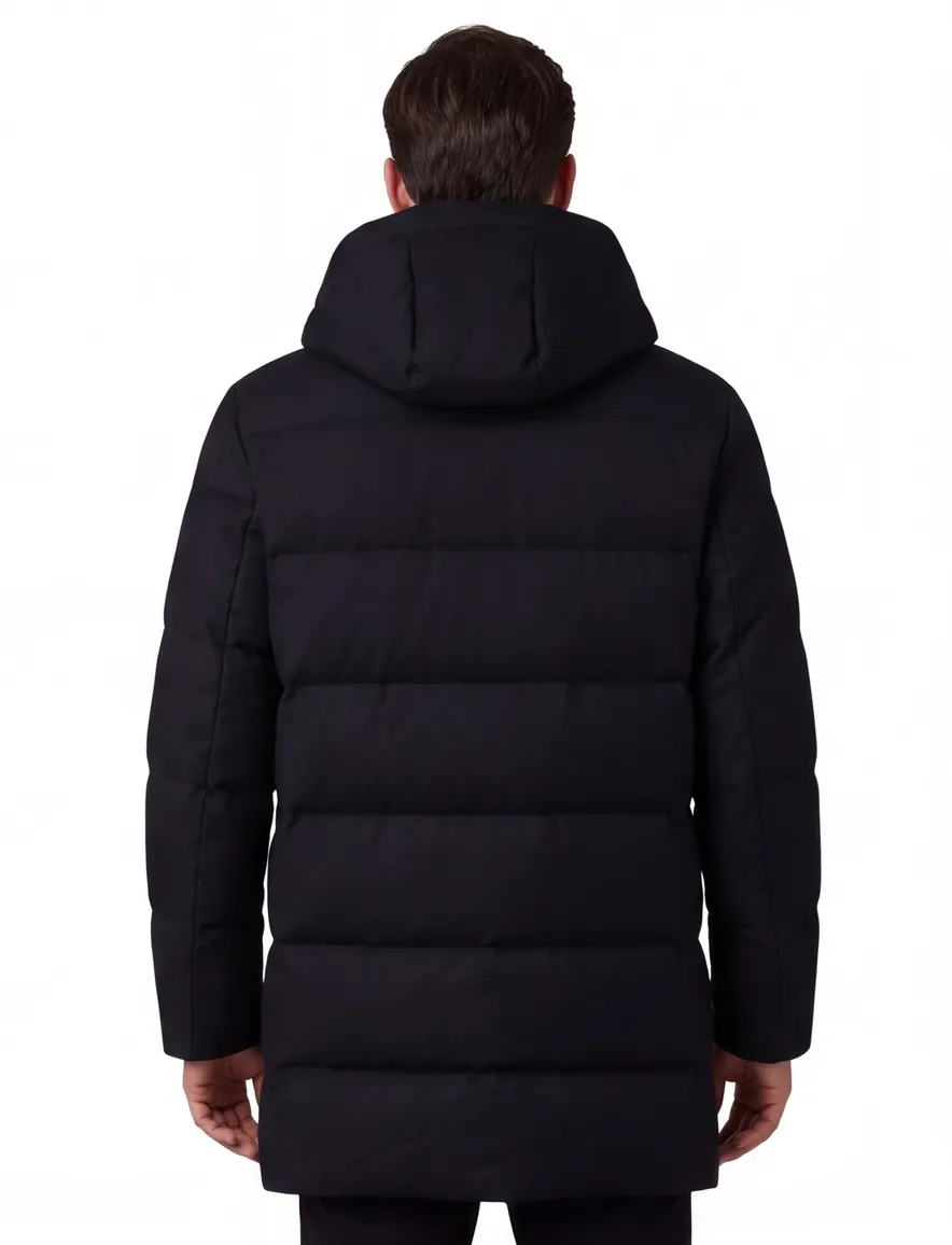 Duno Magnus winterjas navy afneembare capuchon