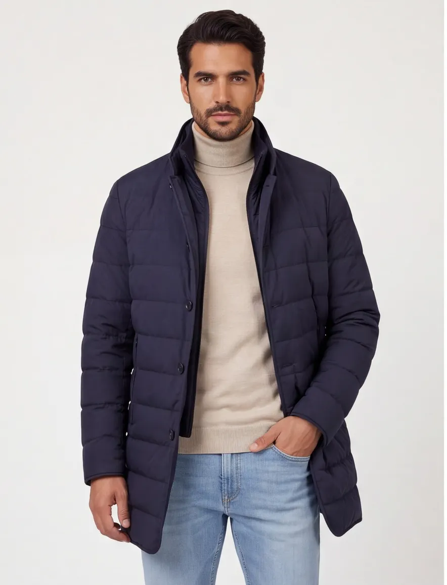 Duno winterjas donkerblauw Licosa 2.0 effen