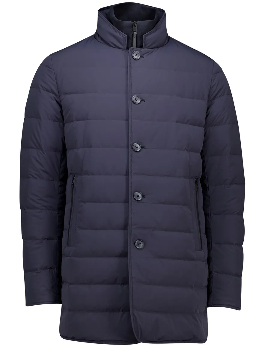 Duno winterjas donkerblauw Licosa 2.0 effen mantel