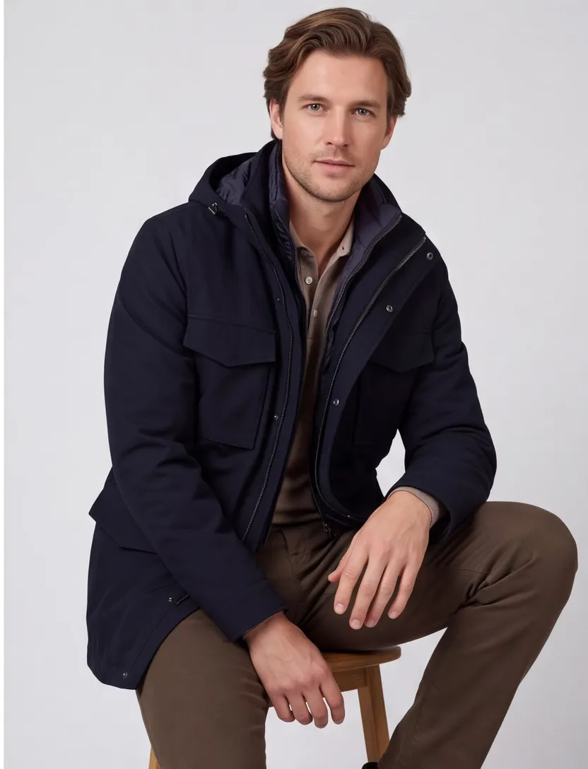 Duno Parma winterjas waterdicht navy