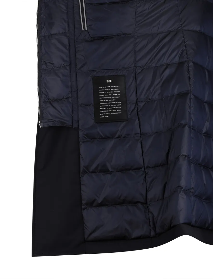 Duno Spencer winterjas donkerblauw waterdicht