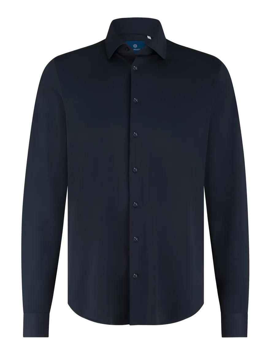Blue Industry overhemd navy effen