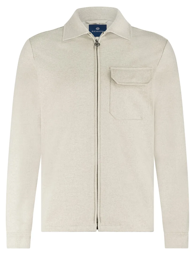 Blue Industry overshirt kleur wit rits