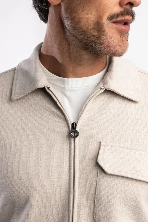 Blue Industry overshirt kleur wit rits