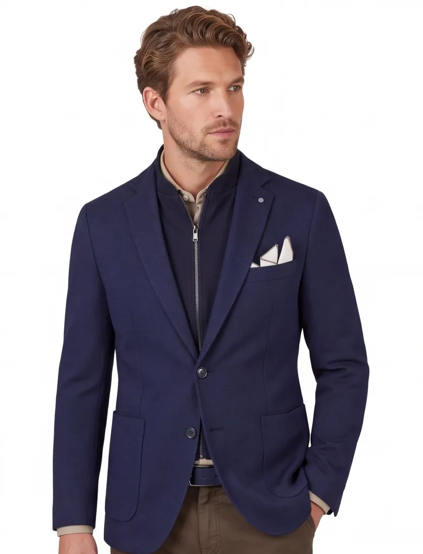 Blue Industry colbert navy geruit