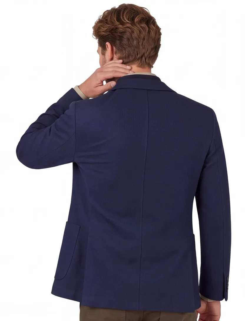 Blue Industry colbert navy geruit