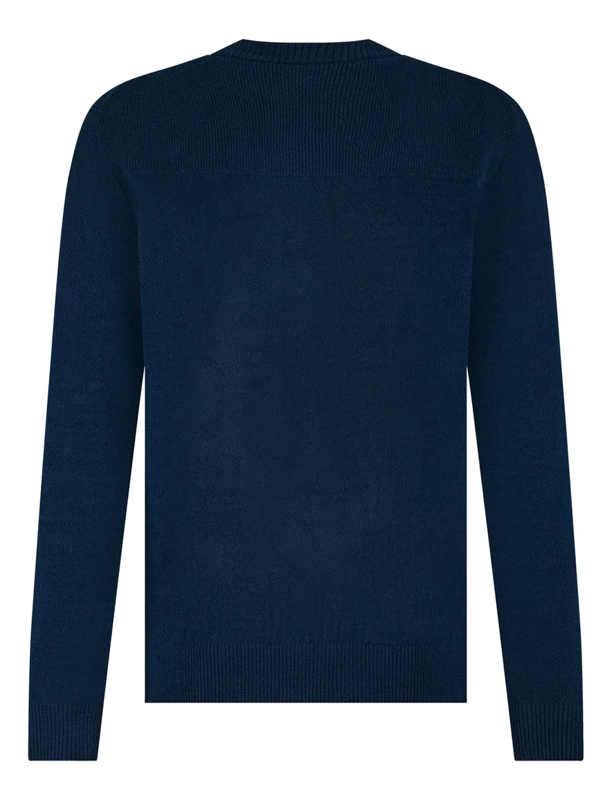 Blue industry trui donkerblauw