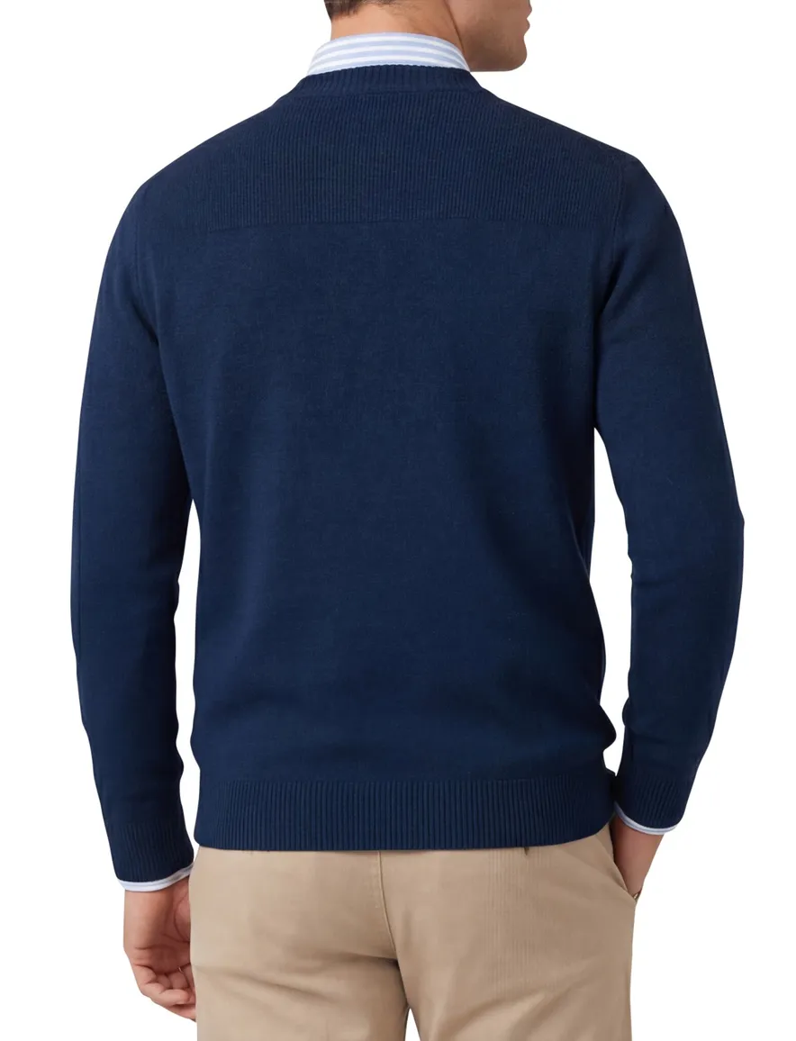Blue industry trui donkerblauw