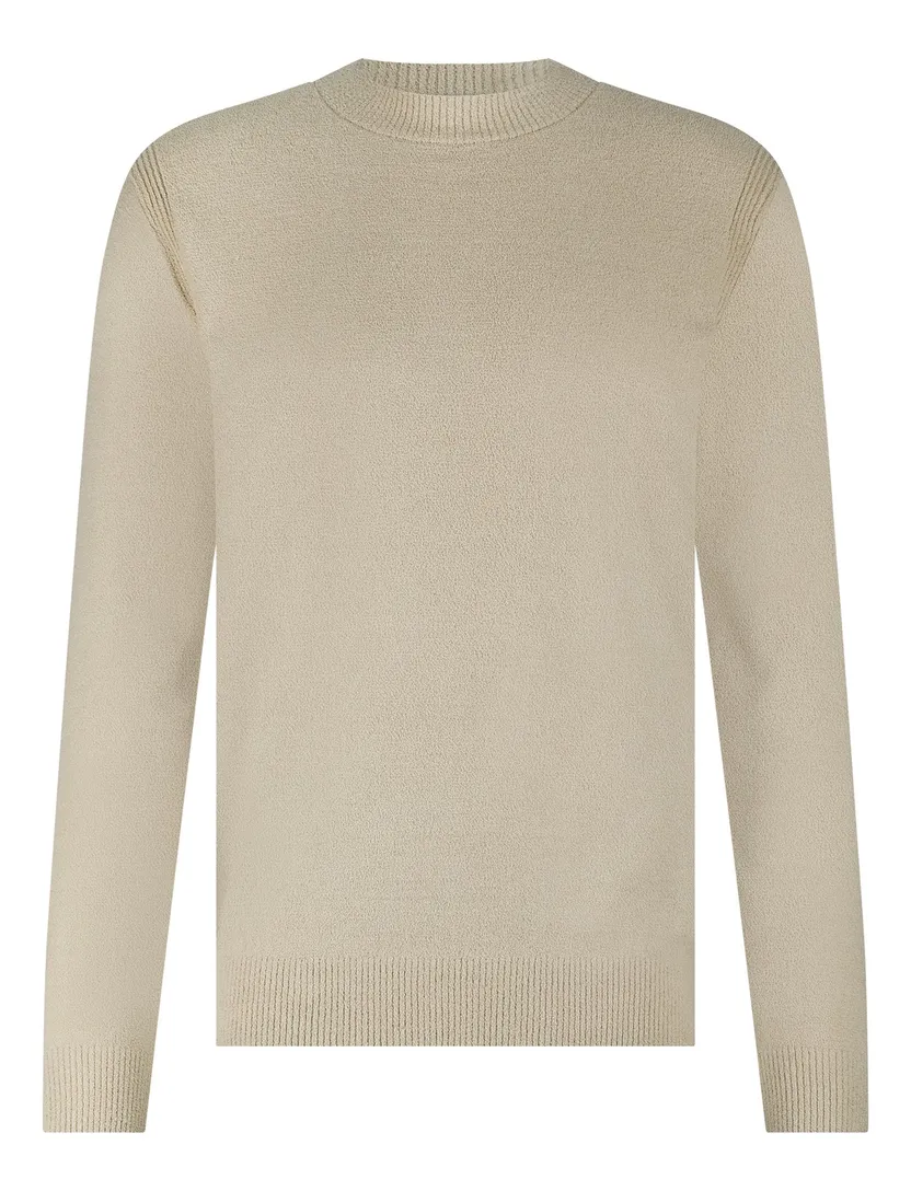 Trui Blue industry beige ronde hals