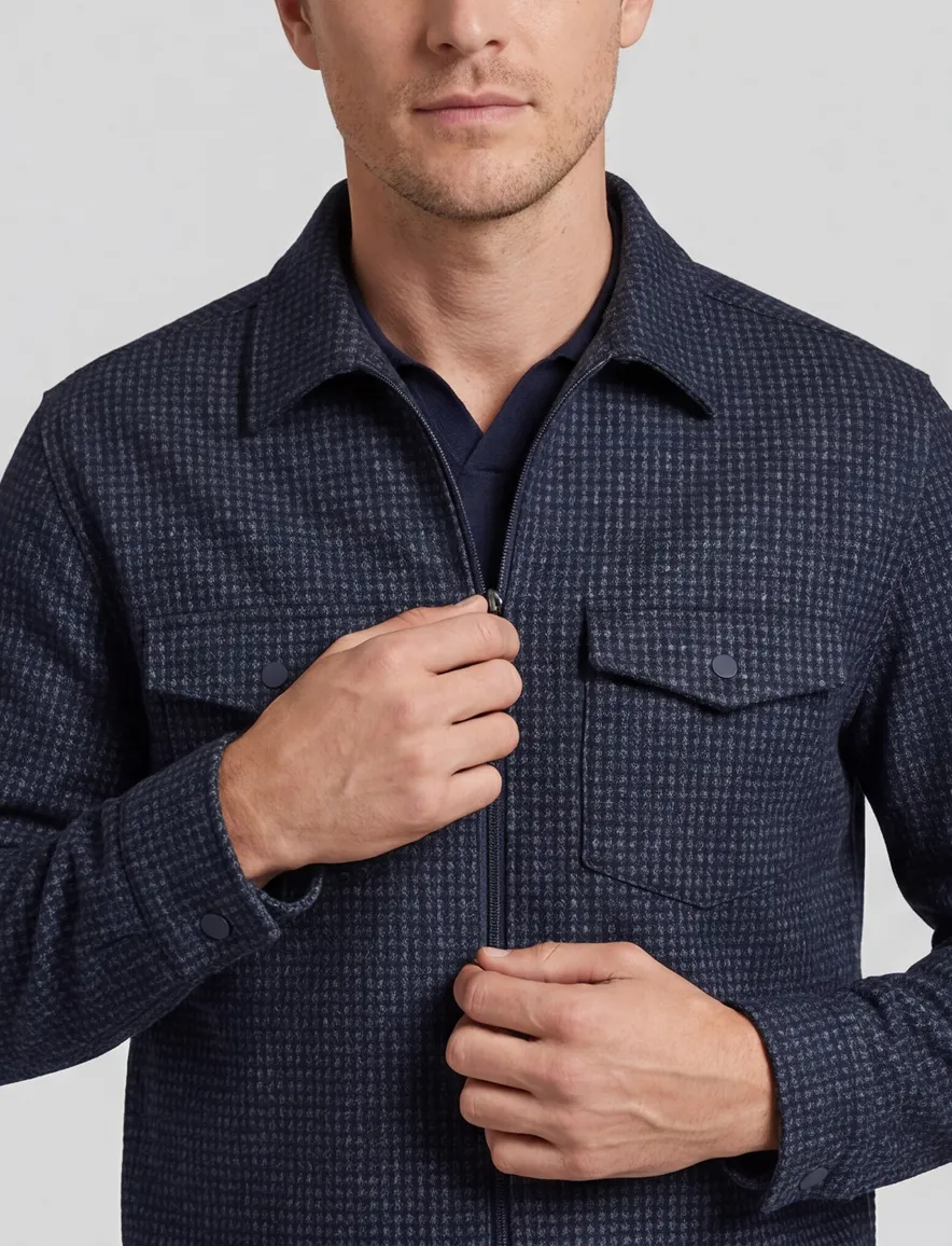 Blue industry Overshirt donkerblauw