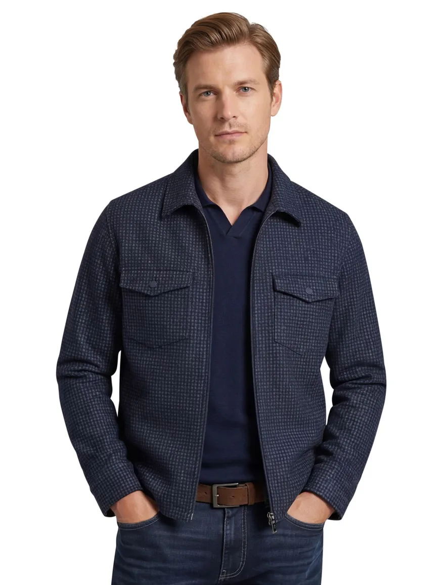 Blue industry Overshirt donkerblauw