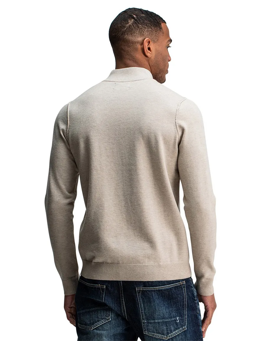 Butcher of Blue trui half zip zand