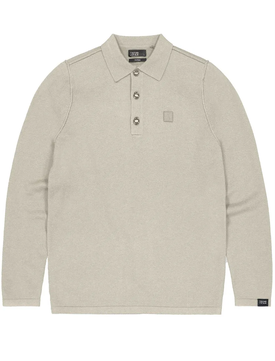 Butcher of Blue polo beige effen