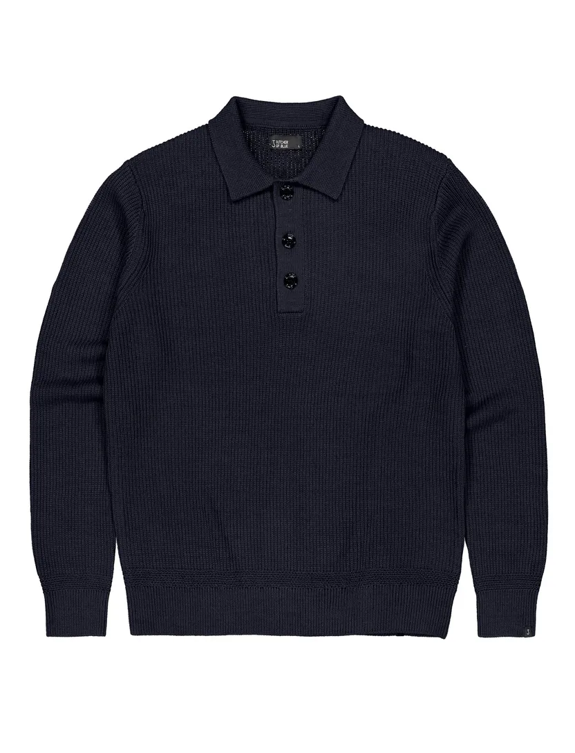 Trui Galway Butcher of Blue donkerblauw