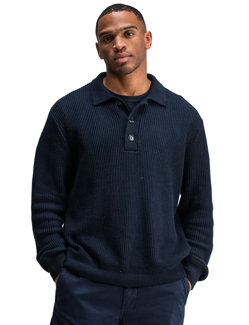 Trui Galway Butcher of Blue donkerblauw