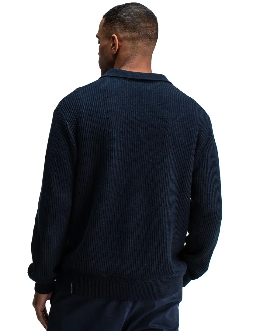 Trui Galway Butcher of Blue donkerblauw