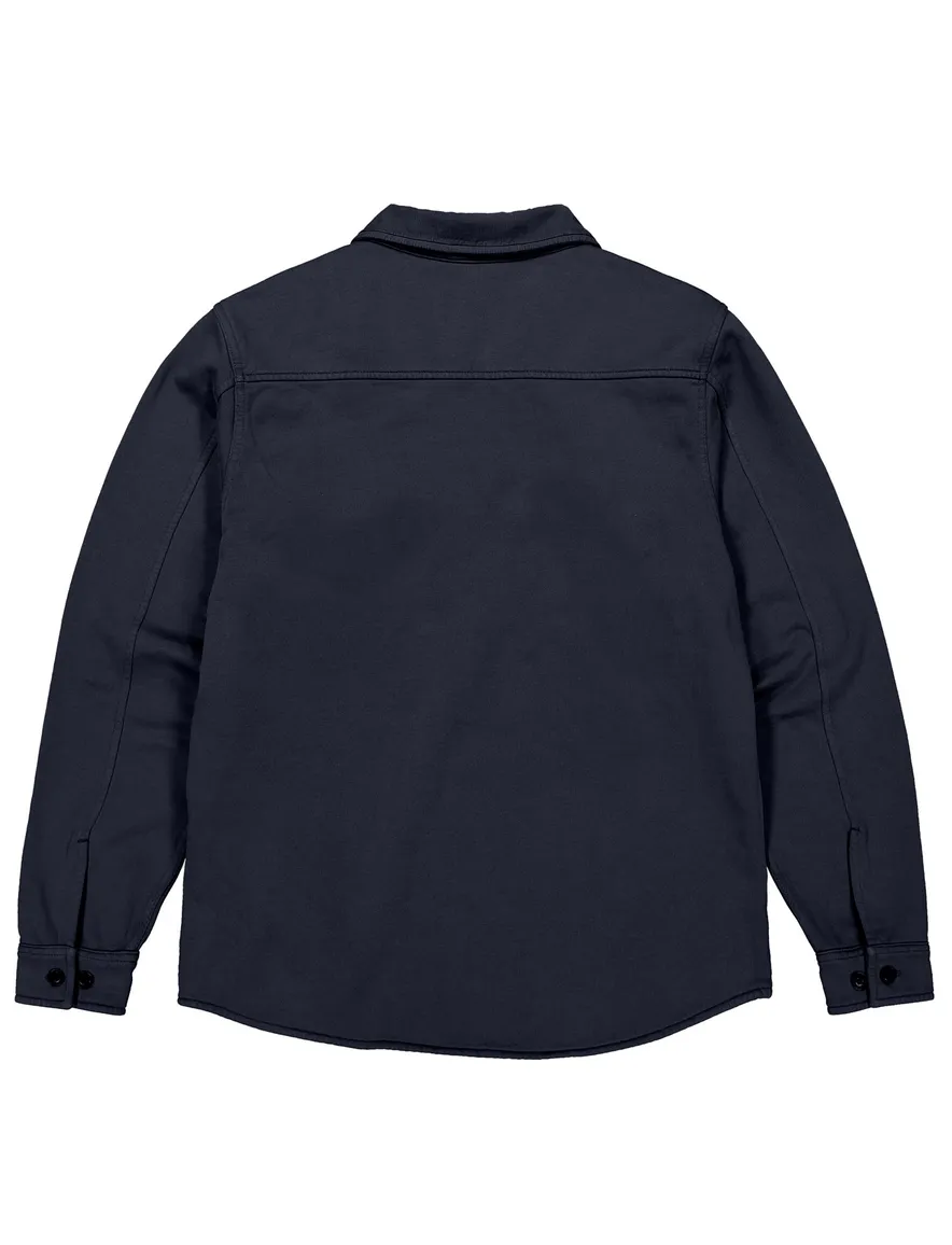 Butcher of Blue overshirt donkerblauw dubbele borstzak