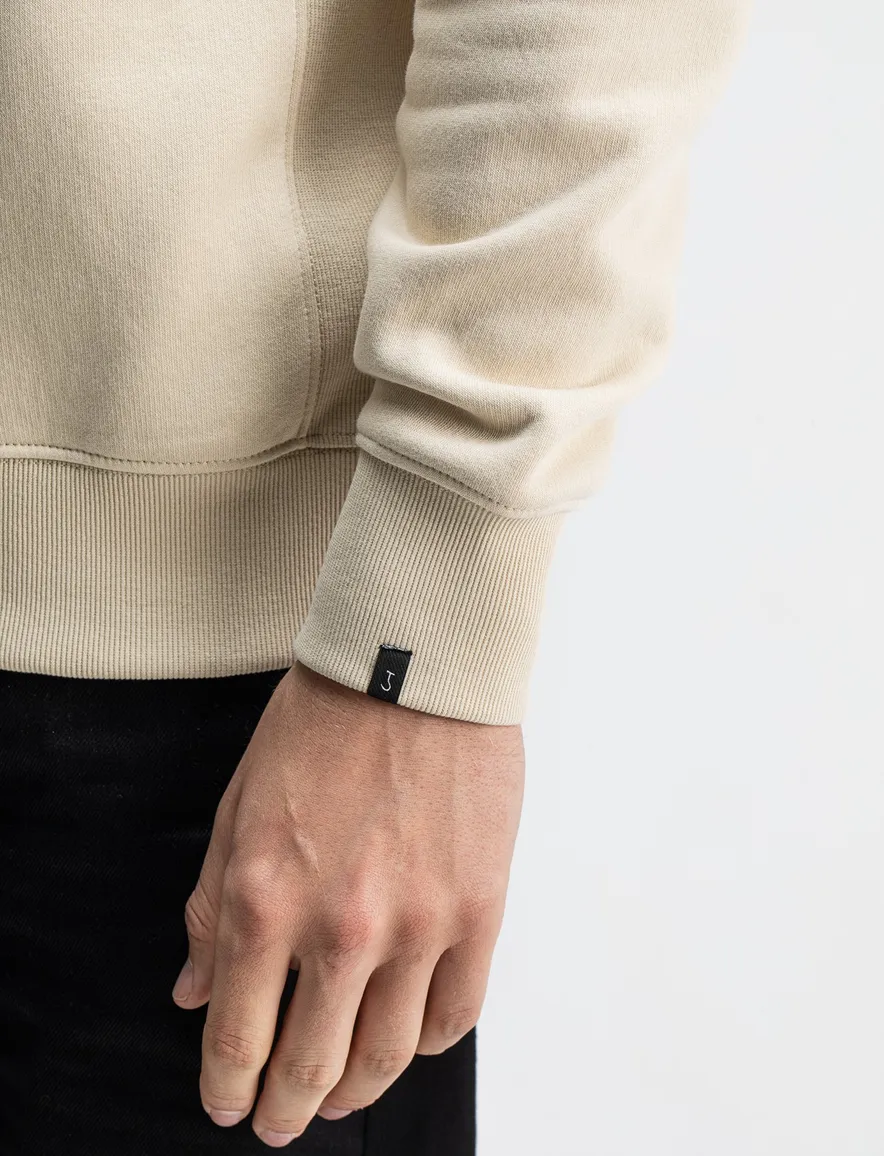 Butcher of Blue sweater effen katoen creme