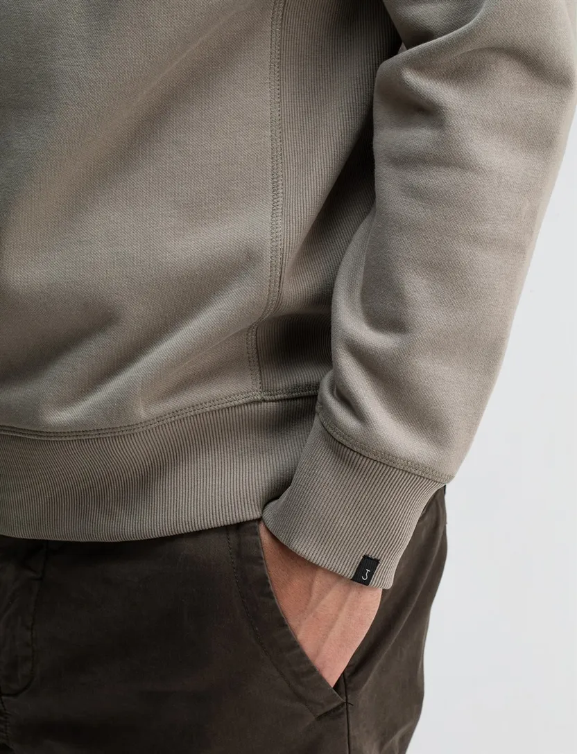 Butcher of Blue hoodie khaki effen met capuchon