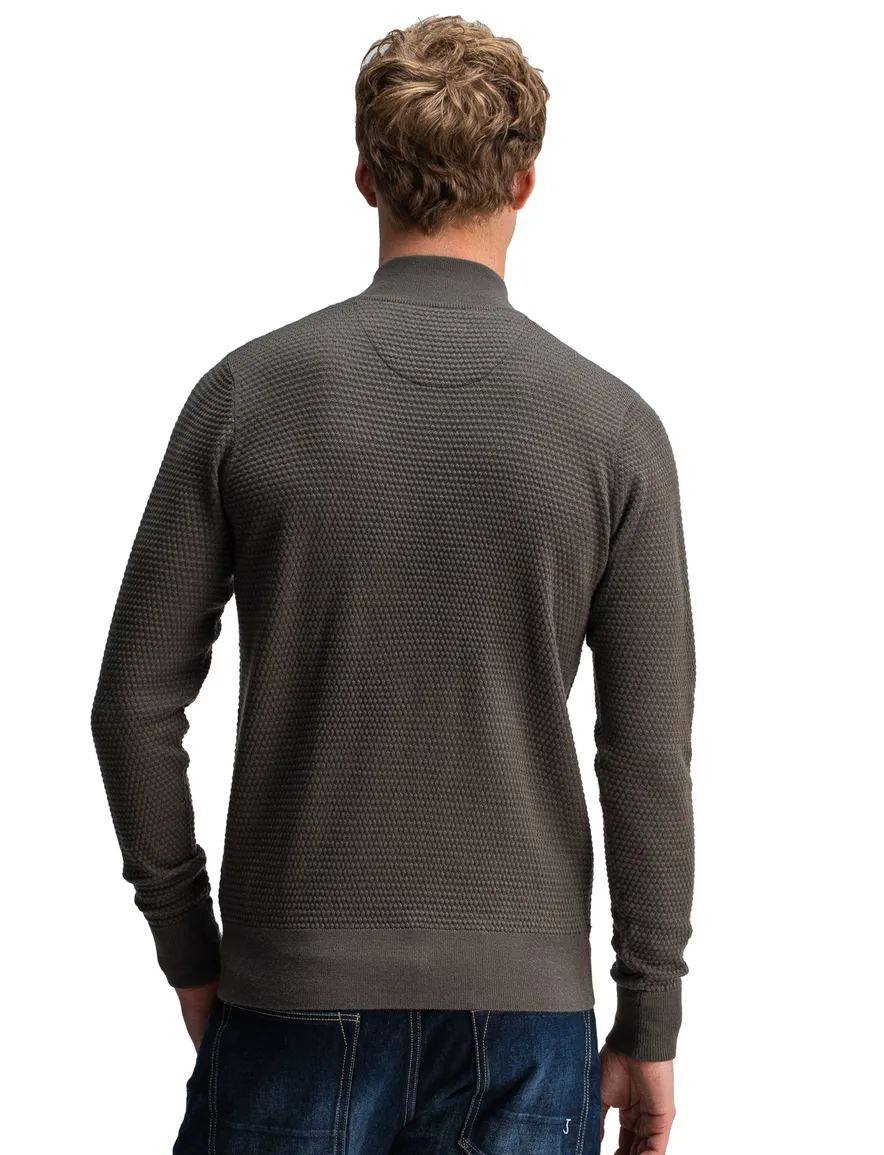 Butcher of Blue half zip trui mokka