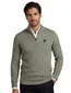 Butcher of blue effen groen normale fit half zip wol