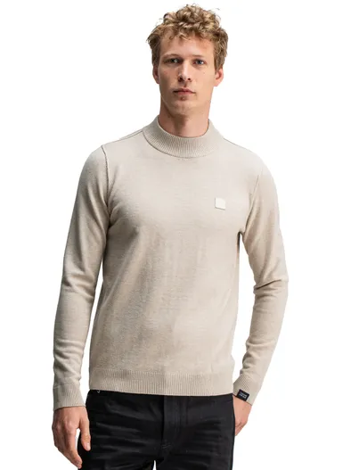 Butcher of Blue Butcher of Blue trui beige turtleneck