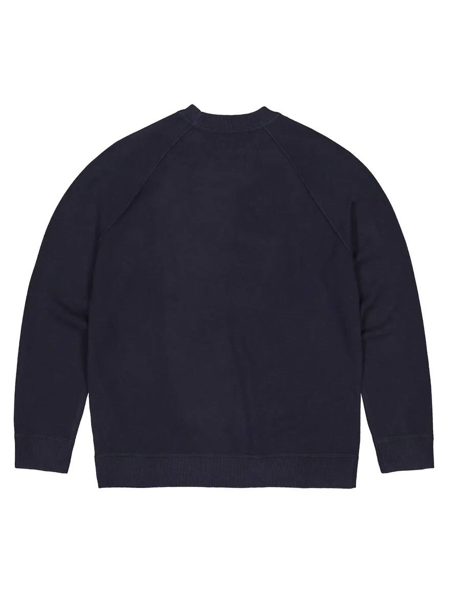 Butcher of Blue sweater donkerblauw ronde hals