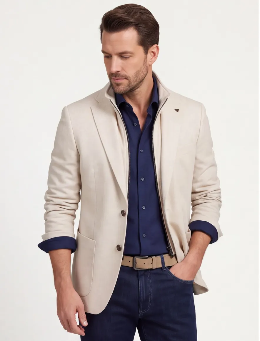 Roy Robson colbert uitneembaar binnenvest beige