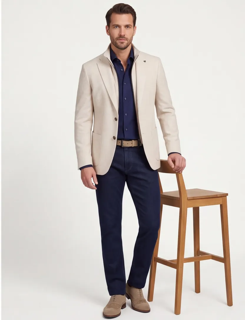 colbert Roy Robson uitneembaar binnenvest creme normale fit