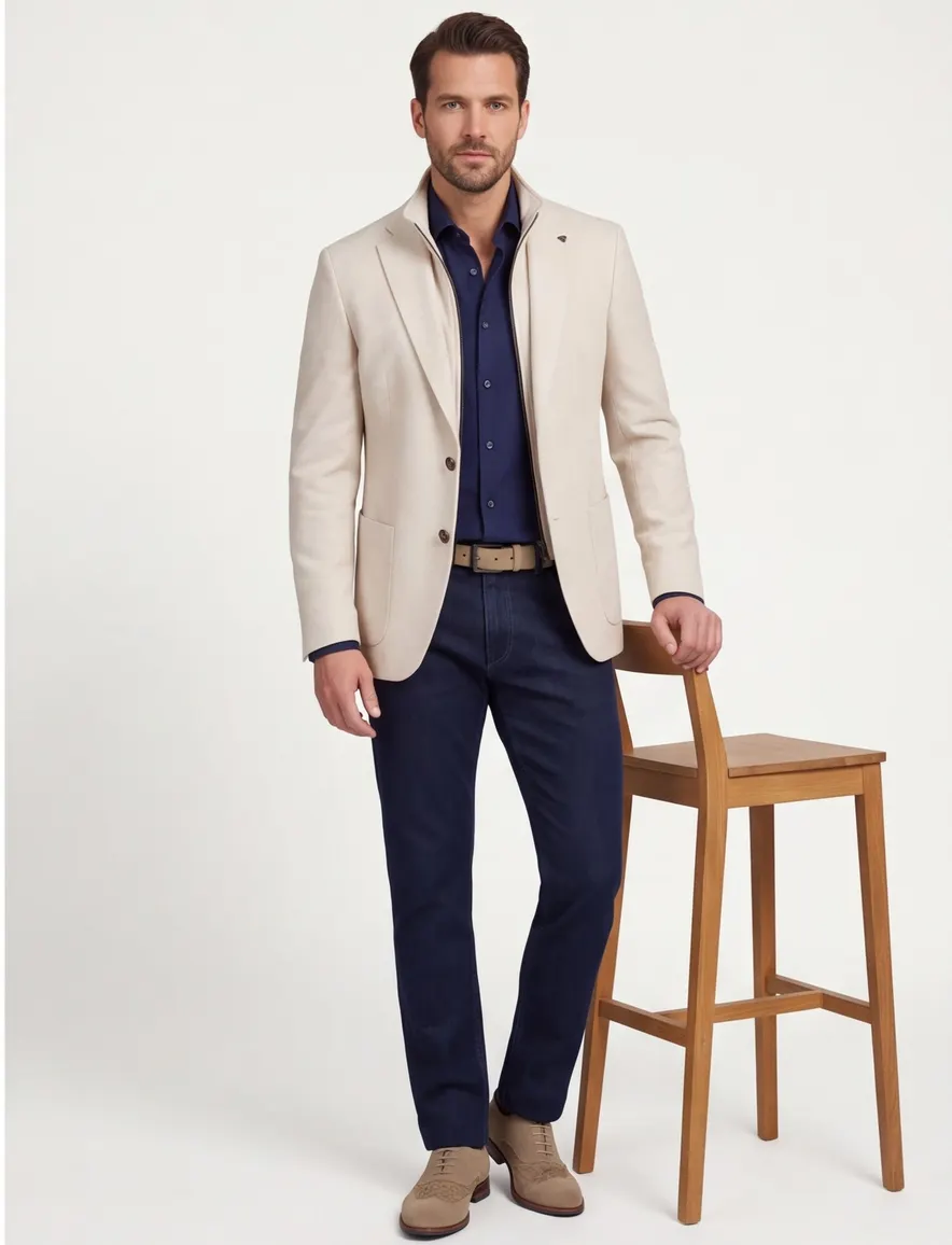 Roy Robson colbert uitneembaar binnenvest beige