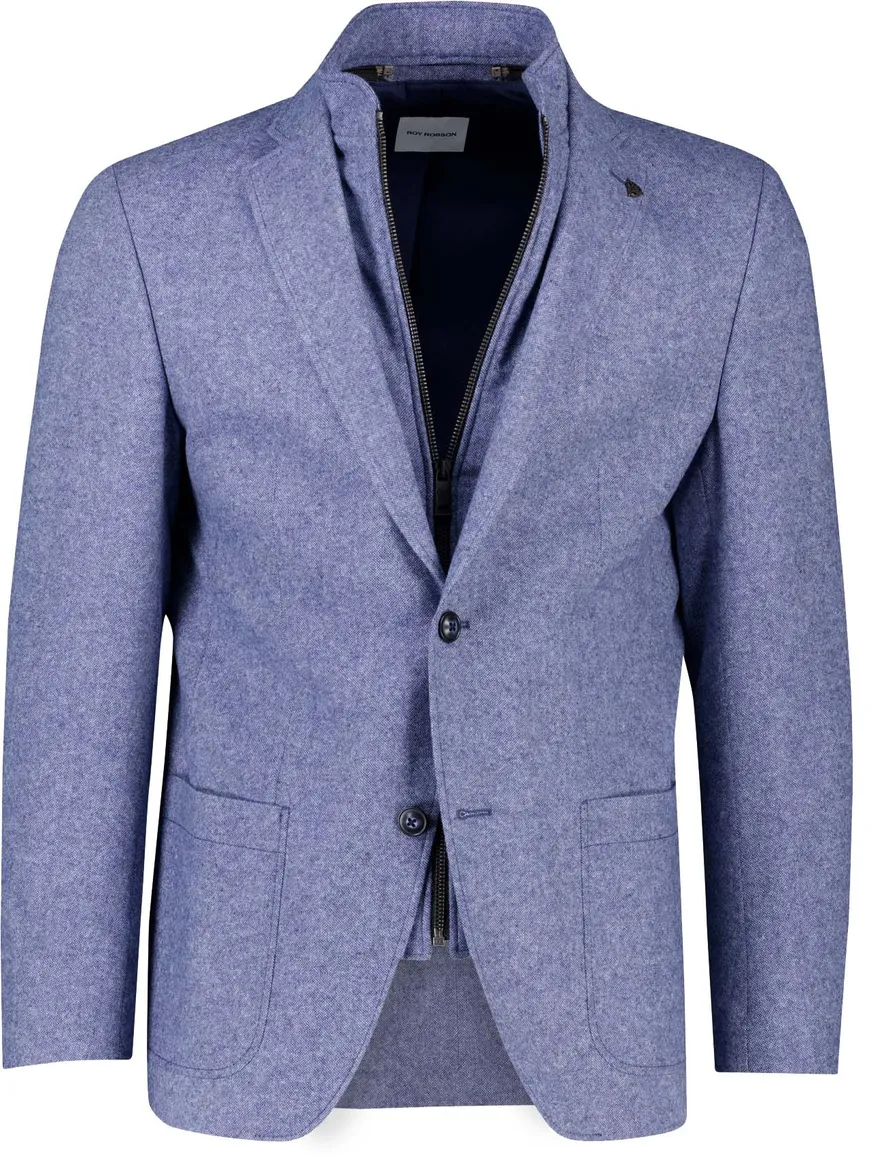 Roy Robson colbert blauw regular fit